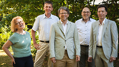 Stiftungsrat der Stiftung Mitarbeit (v.l.): Beate Tischer, Frank Zimmermann, Tobias Kemnitzer, Prof. Dr. Wolfgang Schroeder, Dr. Serge Embacher